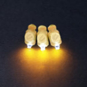Светодиоды вкладыши 3D желтые в защитном корпусе для воздушных шаров