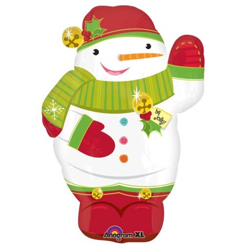Фигура Снеговик забавный 36x53см шар фольга