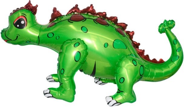 Шар фольга Ходячая фигура Динозавр Анкилозавр зеленый 29