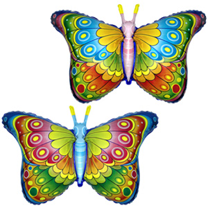 Фигура Бабочка радужная 56х97см шар фольга