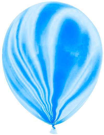 Воздушные шары с гелием и обработкой Мрамор Агат Light Blue Голубой 12"/30 см