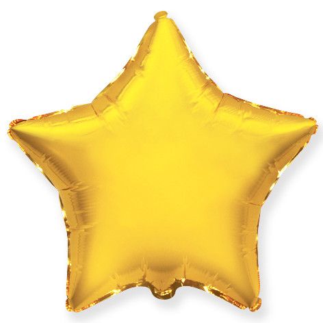 Мини - звезда Золото на палочке Воздух 23см