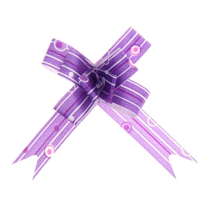 Бант - бабочка капли дождя на фиолетовом 1,2см