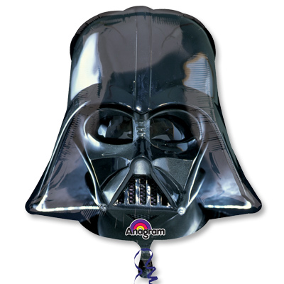 Шар фольга Фигура Звездные войны Шлем Вейдера 55x109см с гелием