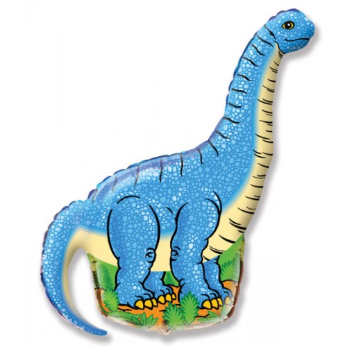 Фигура Динозавр голубой 110х66см шар фольга
