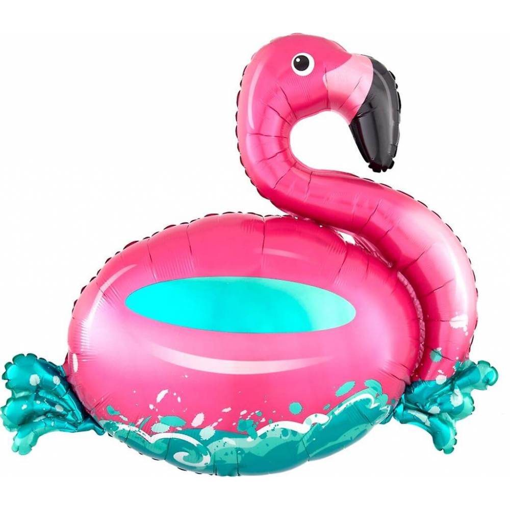 Фигура Фламинго на воде 76х68см шар фольга