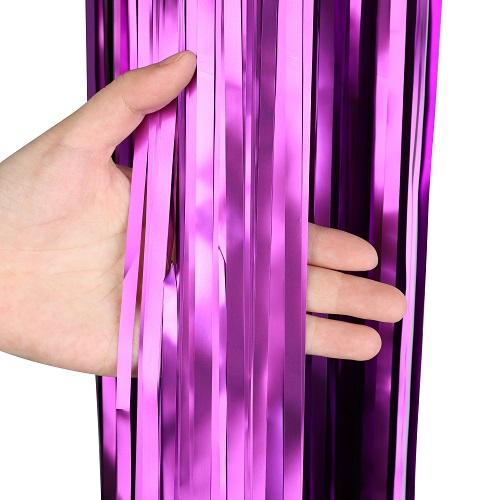 занавес дождик фиолетовый матовый металл 100*200 см Волна Веселья 6014381