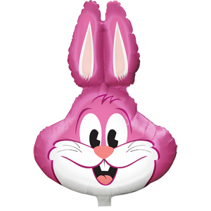 Фигура Кролик розовый 28"/70см шар фольга