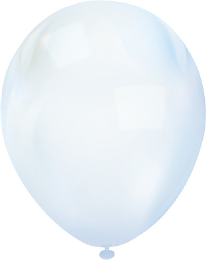 Воздушные шары с гелием и обработкой Кристалл Голубой 704 12"/30 см