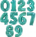 Шары-цифры Тиффани Tiffany с гелием фольга