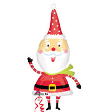 Фигура Санта забавный 64x109см шар фольга