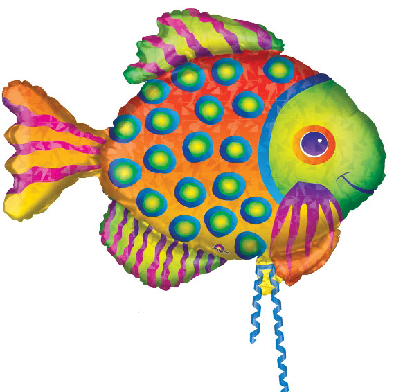 Фигура Рыба тропическая 84х59 см шар фольга