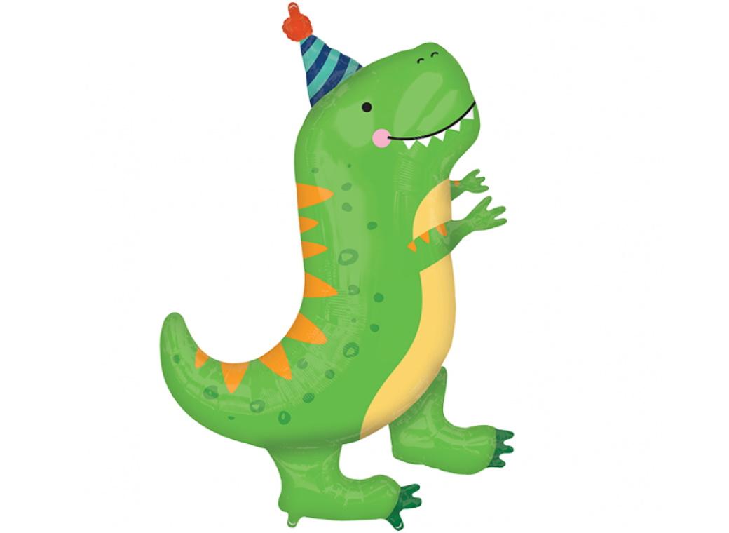 Фигура Динозавр зеленый 86х66см шар фольга