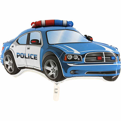 Шар фольга Фигура Машина полиция с мигалками 78 см с гелием