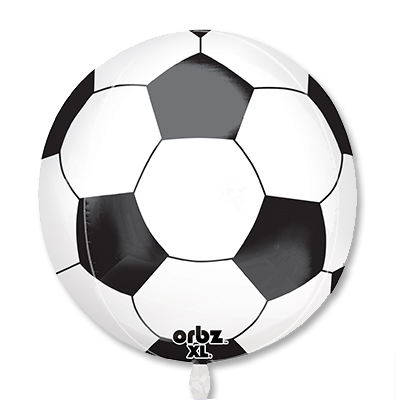 Фигура 3D Сфера Футбольный мяч 16"/41 см шар фольга