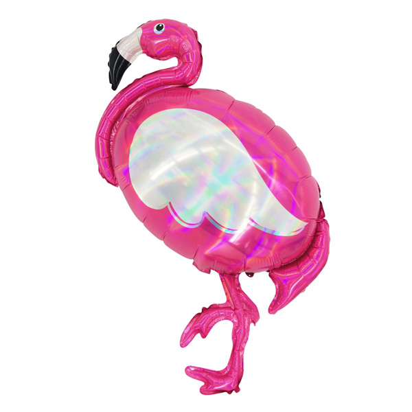 Фигура Фламинго голография 60х100см шар фольга