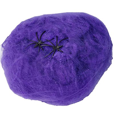 Паутина фиолетовая с 2 пауками 1х1м