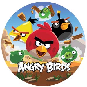 Круг Angry Birds 18"/45см шар фольга