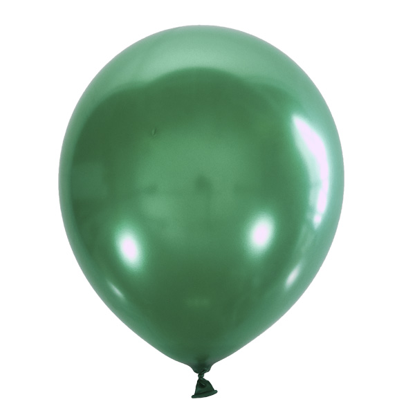Воздушные шары с гелием и обработкой Металлик GREEN Зеленый 028 12"/30 см