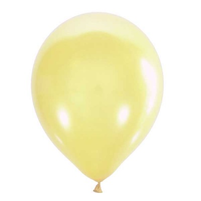 Воздушные шары с гелием и обработкой Металлик Lemon Yellow Лимонный 034 12"/30 см