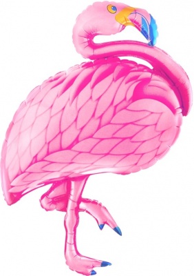 Фигура Фламинго розовый 97см шар фольга