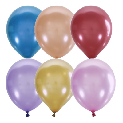 Воздушные шары с гелием и обработкой Премиум Металлик+ Перламутр большой 14"/36см