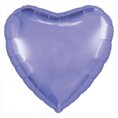 Шар фольга Сердце Пастельный фиолетовый Ag 18"/45см с гелием