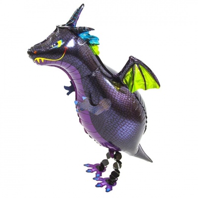 Ходячая фигура Сказочный дракон 43''/109 см шар фольга с гелием