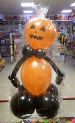 Фигура из шаров "Хэллоуин" 70 см в подарочной упаковке
