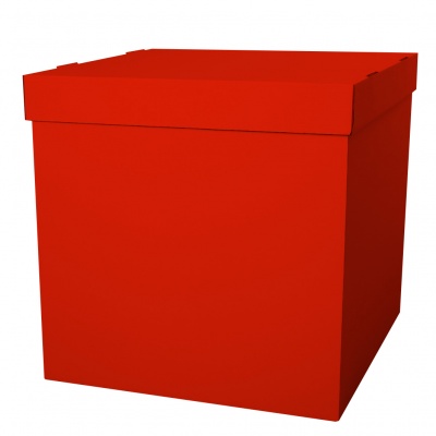 Коробка для воздушных шаров Красная 60х60х60 см