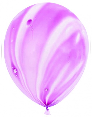 Шар латекс Мрамор Фиолетовый агат 12''/30 см