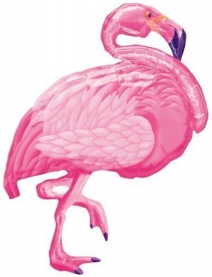 Шар фольга Фигура Фламинго розовый 69х89см с гелием