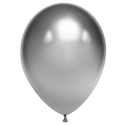Воздушные шары с гелием и обработкой Chrome Silver Хром Серебро DB 12"/30см
