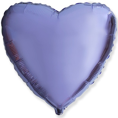 Сердце Lilac 18"/45см шар фольга