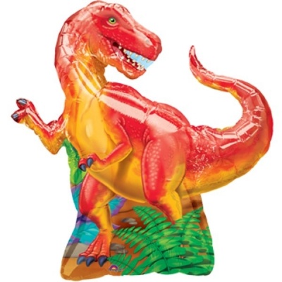 Фигура Динозавр красный 74х79см шар фольга