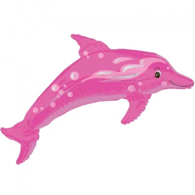 Фигура Street Дельфин розовый 84x56см шар фольга