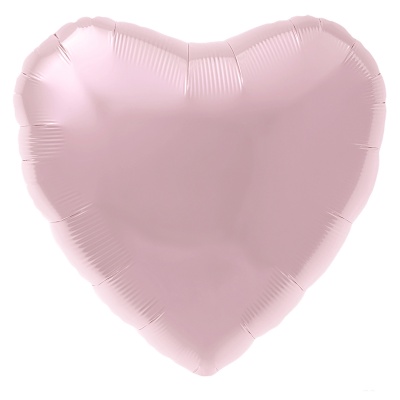 Шар фольга Сердце Нежно-розовый Ag 18"/45см с гелием