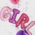 Набор ненадутых шаров-букв Girl разноцветный 109см