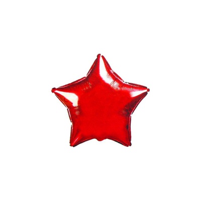 Шар фольга Звезда Красный 18"/45см с гелием