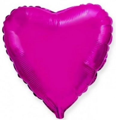 Сердце Purple 32"/81 см шар фольга