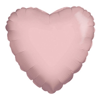 Сердце Light Pink 18"/45см шар фольга