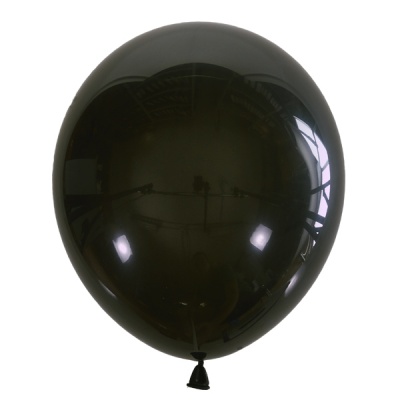 Воздушные шары с гелием и обработкой Декоратор BLACK Черный 048 12"/30 см