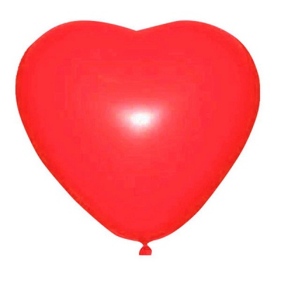 Шар Сердце Red красный 10"/25 см с гелием и обработкой Хай-флоат