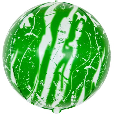 Шар (22''/56 см) Сфера 3D, Мрамор, Зеленый, Агат
