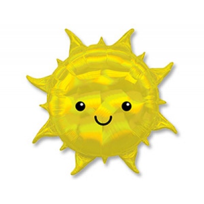 Шар фольга Фигура Солнце переливы перламутр 68см с гелием
