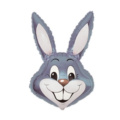 Фигура Кролик серый 90х58см шар фольга