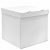 Коробка для воздушных шаров Белая 70х70х70 см