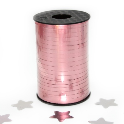Лента металлизированная Матовый розовый 5мм Х250 м