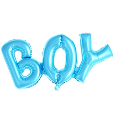 Набор ненадутых шаров-букв Boy голубой 84см
