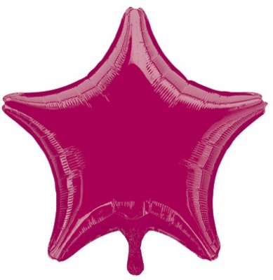 Звезда металлик Burgundy 19"/48см шар фольга